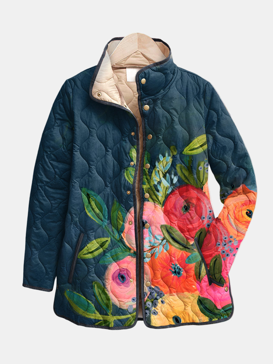 Isla | Vintage Floral Quilted Jacket — image 1
