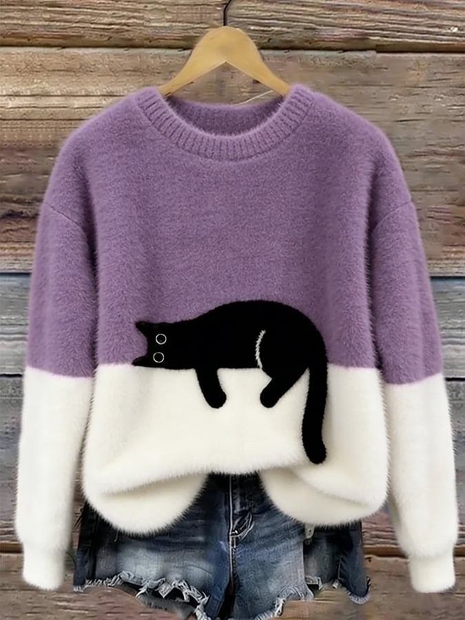 Maren | Cat Motif Oversized Jumper — image 10