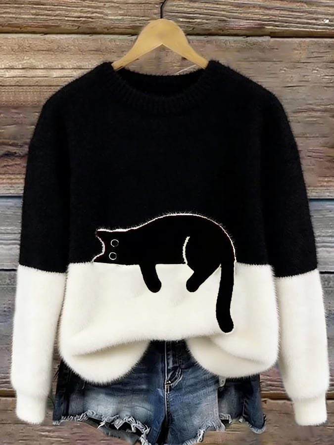 Maren | Cat Motif Oversized Jumper — image 5