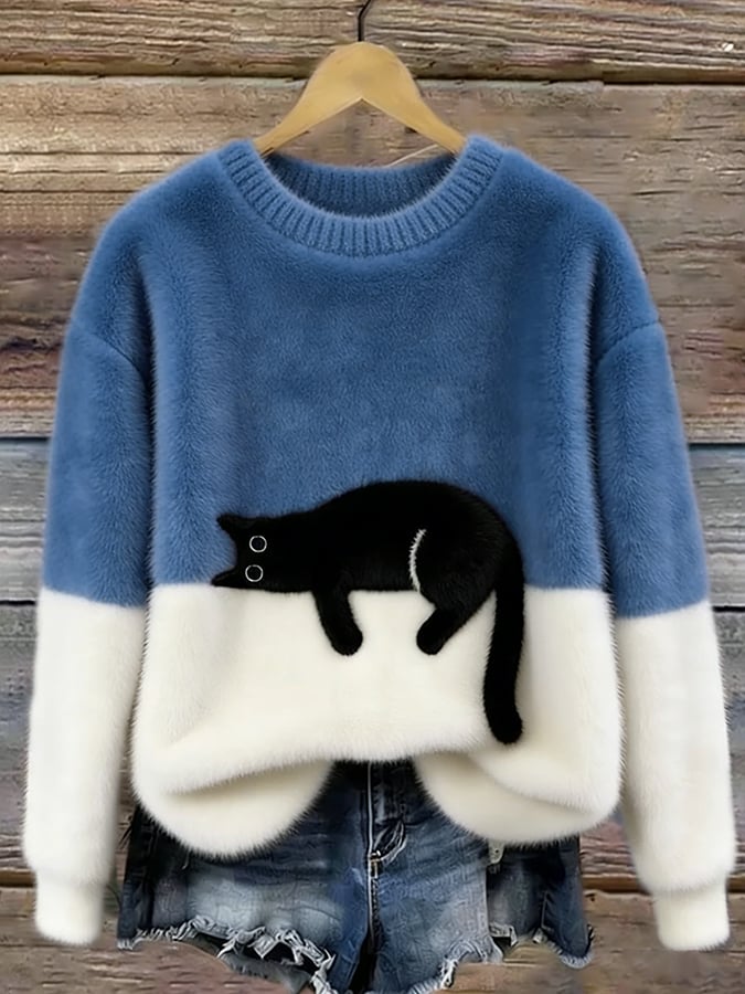 Maren | Cat Motif Oversized Jumper — image 8