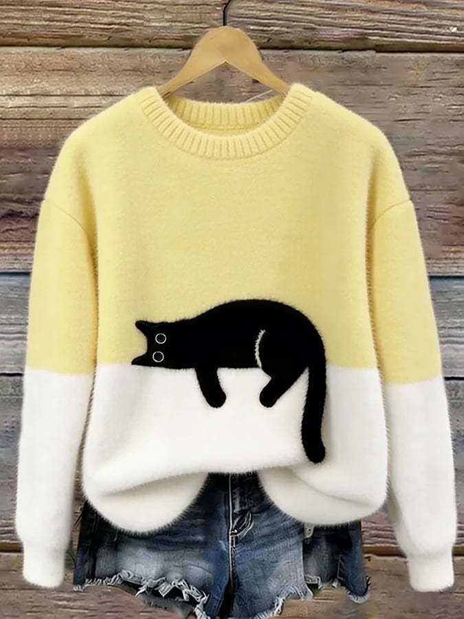 Maren | Cat Motif Oversized Jumper — image 7