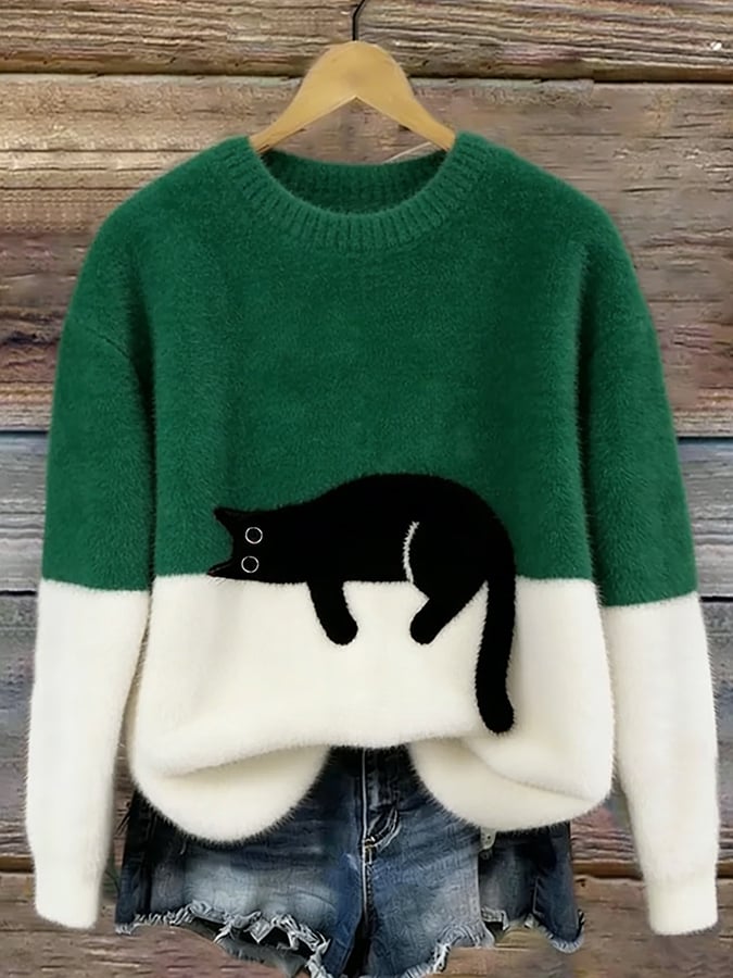 Maren | Cat Motif Oversized Jumper — image 4