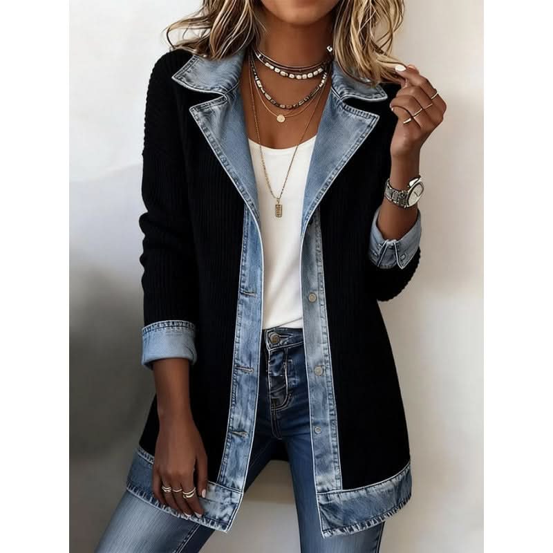 Tallow | Casual Denim-Trim Jacket — image 1