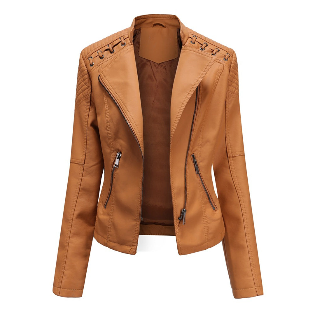 Morwenna | Asymmetric Moto Quilted Jacket — image 3