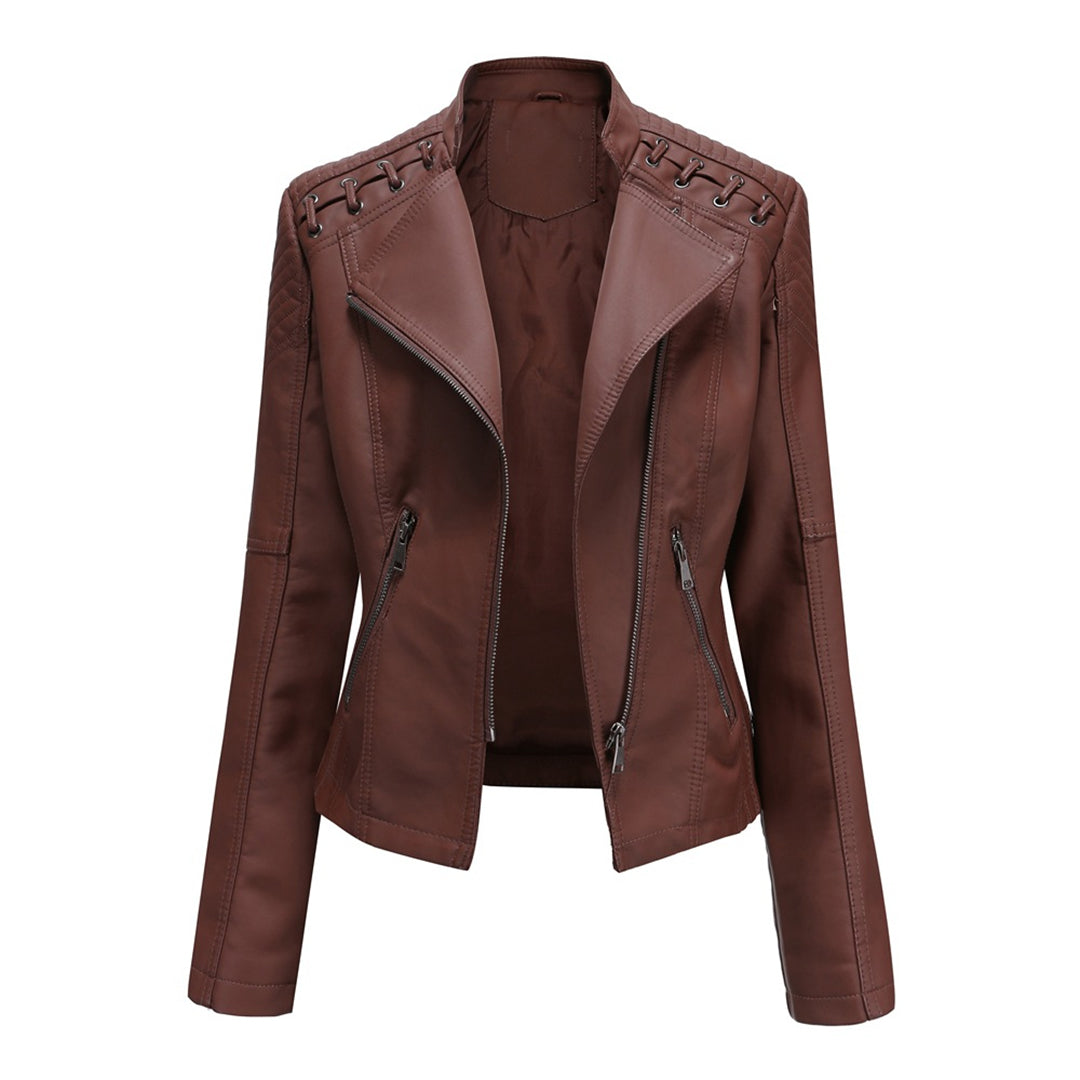 Morwenna | Asymmetric Moto Quilted Jacket — image 2
