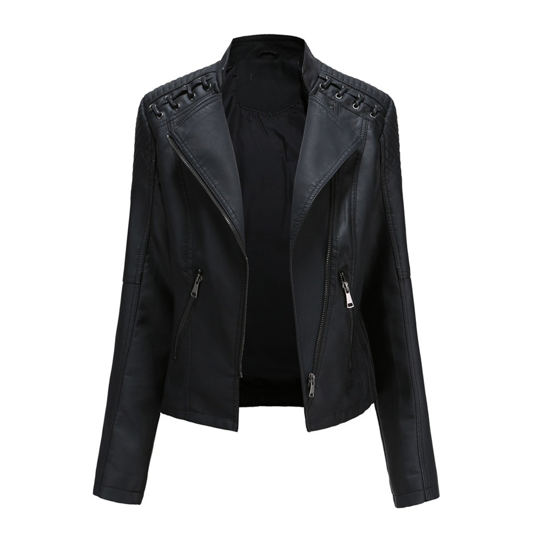 Morwenna | Asymmetric Moto Quilted Jacket — image 1