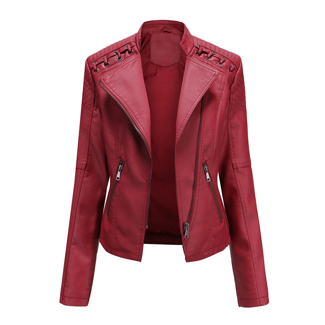 Morwenna | Asymmetric Moto Quilted Jacket — image 4