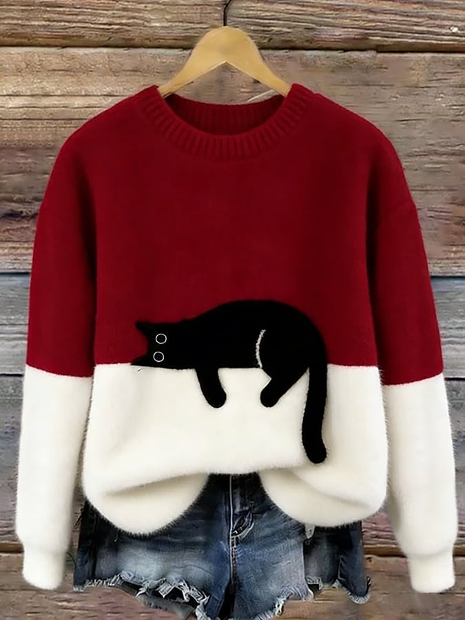 Maren | Cat Motif Oversized Jumper — image 6