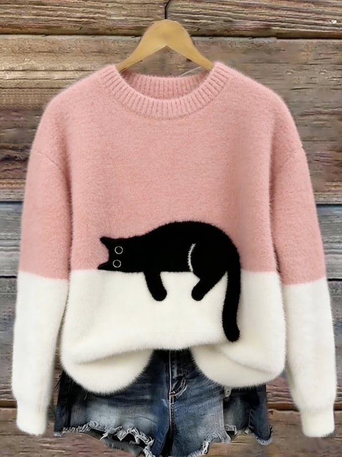 Maren | Cat Motif Oversized Jumper — image 2