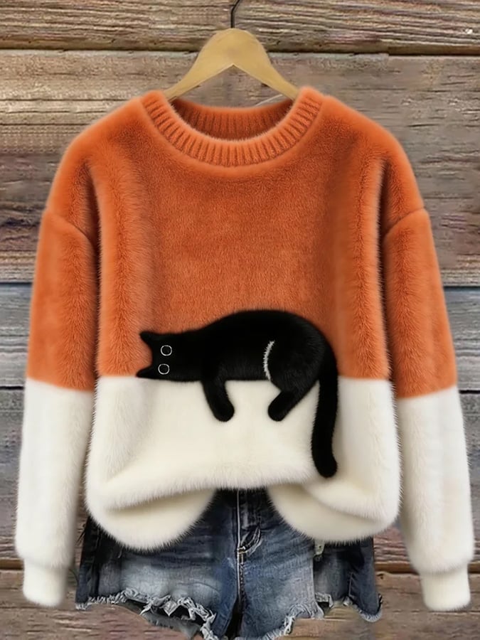 Maren | Cat Motif Oversized Jumper — image 3