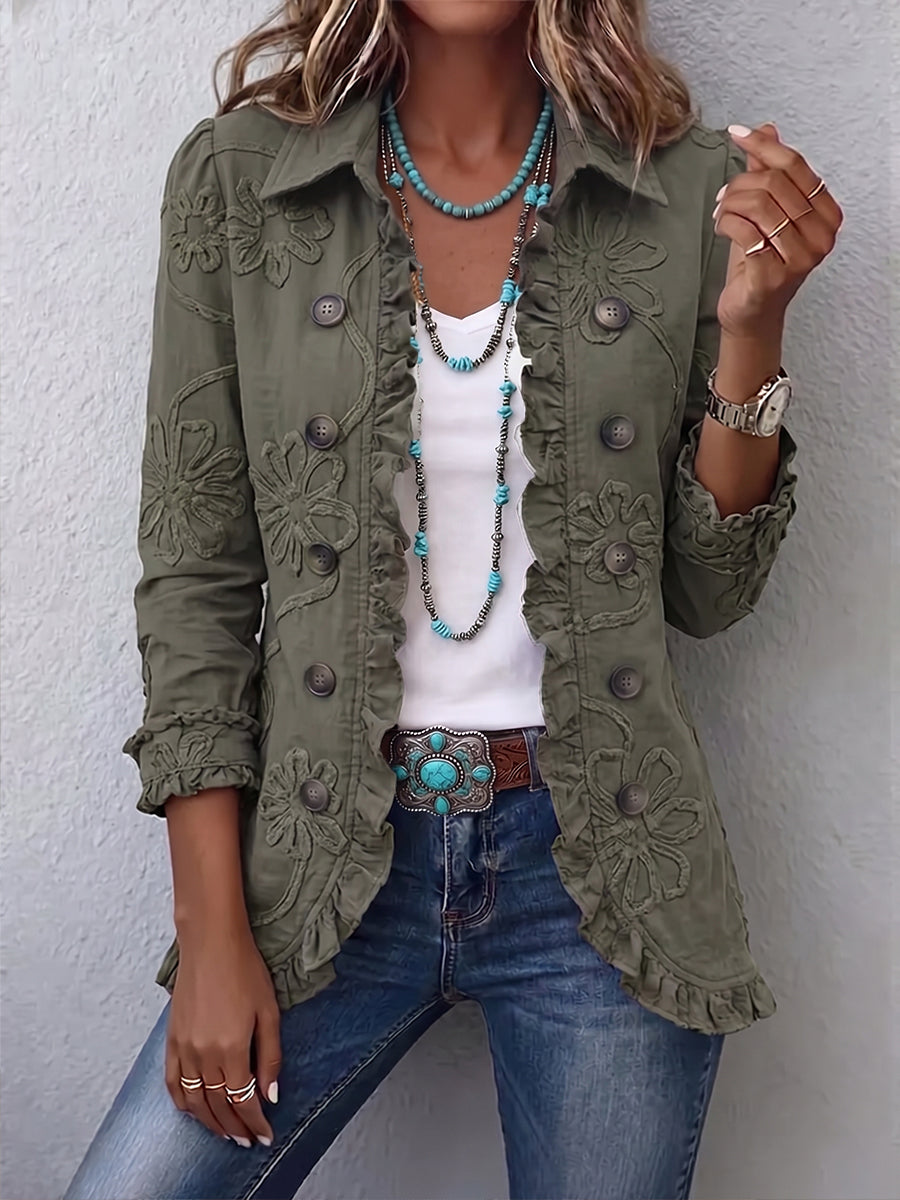 Zennor | Boho Floral Embroidered Utility Jacket — image 1